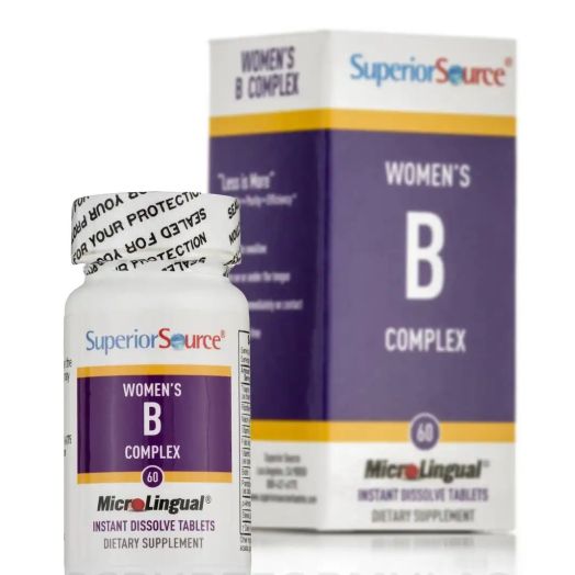 Superior Source Women's B Complex B12 & Folic Acid - 60 MicroLingual Tablets