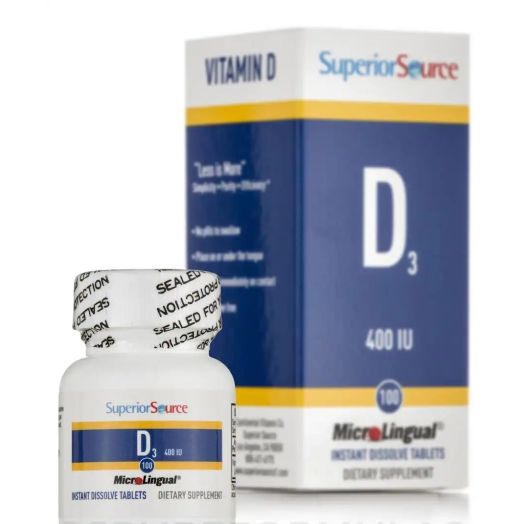Superior Source Vitamin D3 400 IU (as Cholecalciferol) - 100 MicroLingual Tablets