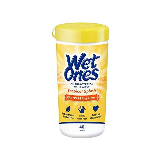 Wet Ones Antibacterial Hands Wipes, Citrus 40 Each (Value Pack of 5)