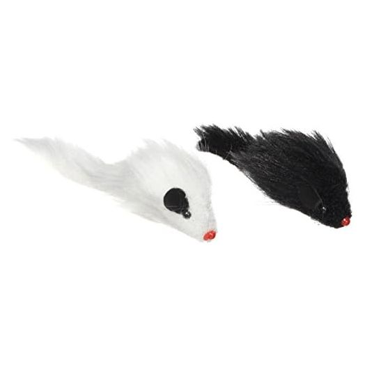SPOT Twin Plush Mice Cat Toy- Rattle and Catnip Toy for Indoor Cats and Kittens - Classic Toy for Batting and Chasing Around - Fun Entertainment for Hours - 4.5in, 2pcs
