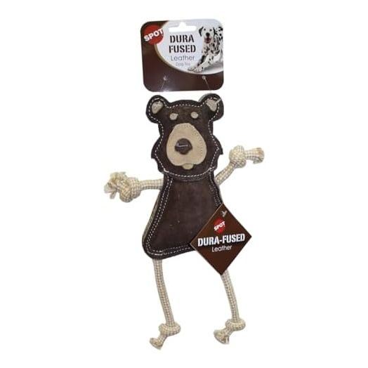SPOT Dura-Fused Leather Forest Animals Dog Toys | 14 inch | 1 Piece, Style may Vary (54120)