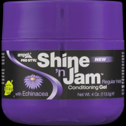 AmPro Tools Pro Styl Shine 'N Jam Nourishing Moisturizing Jar Hair Styling Gel, 4 oz