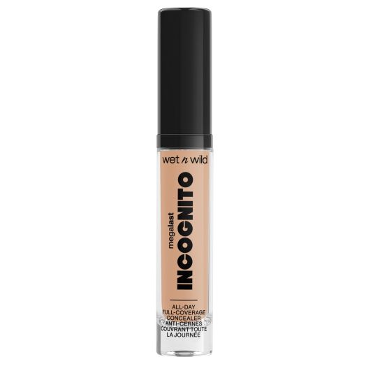 wet n wild MegaLast Incognito Full Coverage Concealer, 16-Hour Wear, Medium Neutral, 0.18 oz