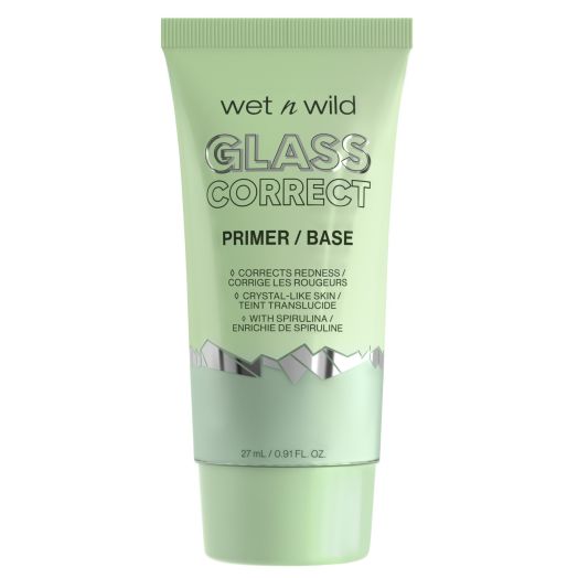 wet n wild Prime Focus Glass Correct Primer, Reduces Redness, Green, 0.91 fl oz