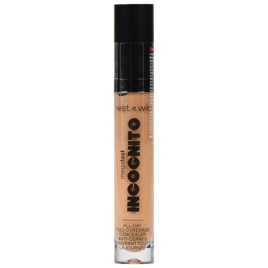 wet n wild MegaLast Incognito Full Coverage Concealer, 16-Hour Wear, Medium Honey, 0.18 oz