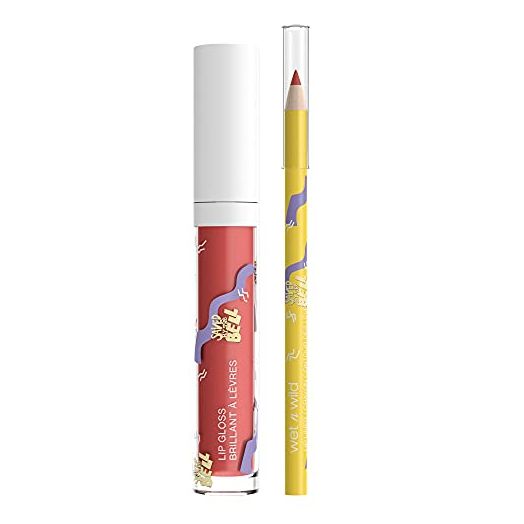 Wet n Wild Saved By The Bell 2-Piece Bayside Beauties Plumping Lip Kit, Lip Plumping Gloss and Lip Liner, High Shine Tinted Lip Gloss, Hydrating Lip Gloss Balm, Bubblegum Scent, Jessie,1114541