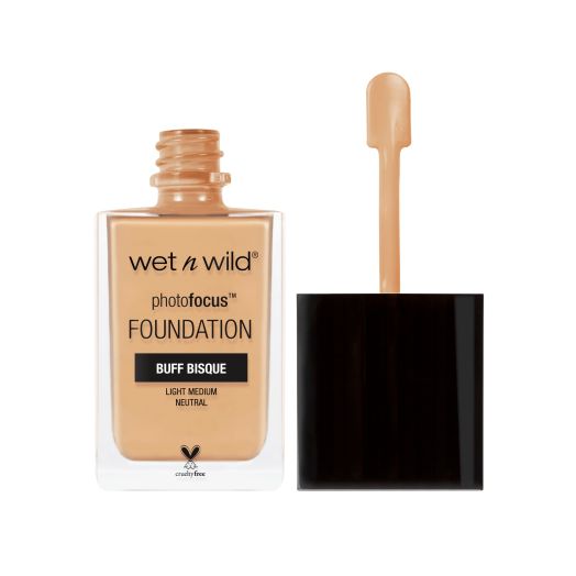 wet n wild Photo Focus Liquid Foundation, Light Medium, Matte, Buff Bisque, 1 fl oz