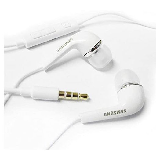 Samsung EHS64AVFWE 3.5mm EHS64 Stereo Headset with Remote and Mic - Original OEM - Non-Retail Packaging - White