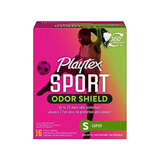 Playtex Sport Fresh Balance Tampons with Odor Shield Technology, Super, Unscented - 16 Count