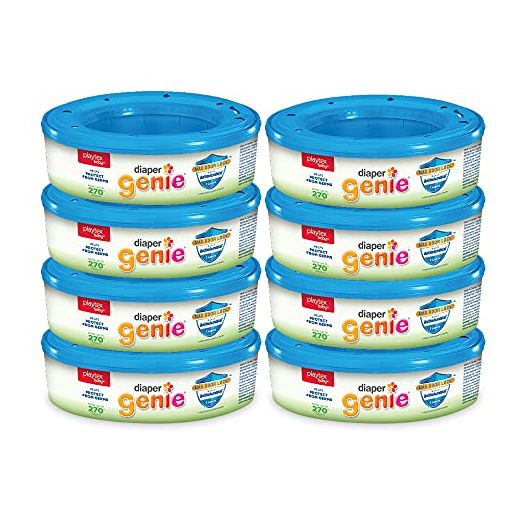 Playtex Diaper Genie Refill Bags, with Max Lock and built-in Ideal for Diaper Genie Pails, 270 count (Pack of 8)