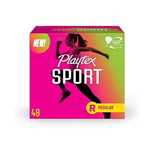 Playtex, Sport Tampons Regular Absorbency, White, Unscented, 48 Count