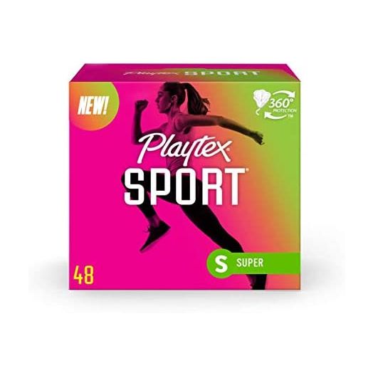 Playtex Sport Tampons Super Absorbency, White, Unscented, 48 Count