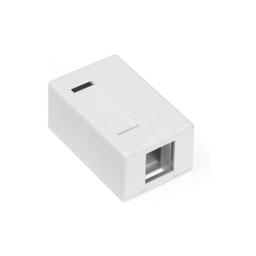 Leviton 41089-1WP QuickPort Surface Mount Housing, 1-Port, White