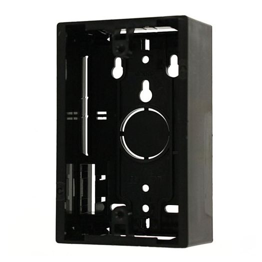 Leviton 42777-1EA Surface Mount Backbox, Single Gang, Black, 1.89"