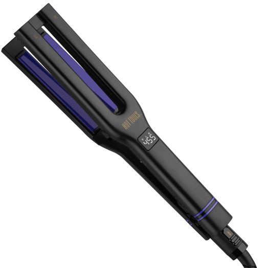 Hot Tools Pro Signature Double Straight Charcoal Ceramic Dual Plate Hair Straightener | Faster Styling and Reduced Damage
