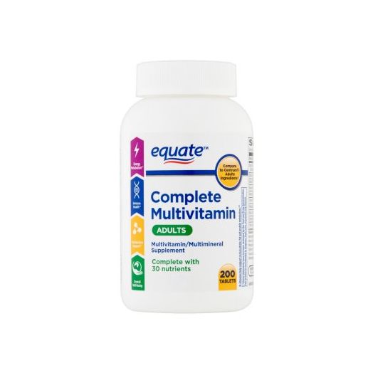 Equate Complete Multivitamin Dietary Supplement Tablets, 200 Ct