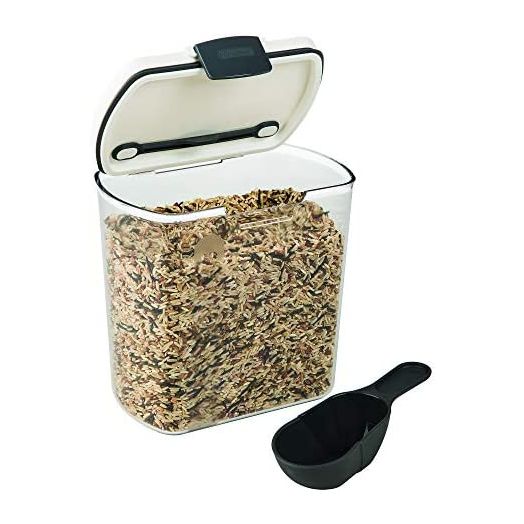PrepWorks PKS-120 Plastic 2.5-Quart ProKeeper Grain Storage Container with Hinged Lid, 1 Piece, Clear