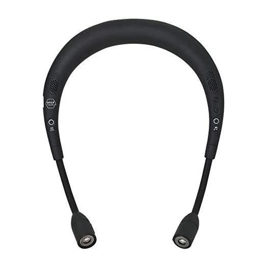 SPICE OF LIFE Buddy Beat Neck Speaker Light with Call Answering - Black | 6 Brightness Levels, Adjustable, Personal Safety Light, Wireless Bluetooth Speaker, Hands Free Work Light, Built-in Mic