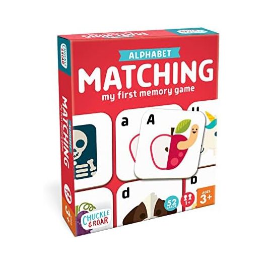 Chuckle & Roar - Matching Game Alphabet - Board Game for Kids 3 and up - Concentration Game for Toddlers - Preschool Game