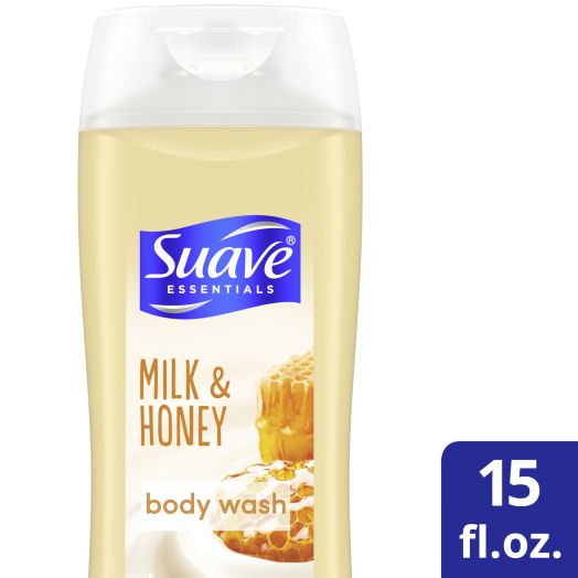 Suave Essentials Body Wash Creamy Milk and Honey Splash 15 fl. Oz.