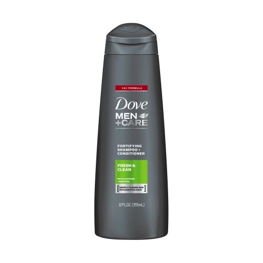 Dove Men+Care Fresh and Clean 2 in 1 Shampoo and Conditioner 12 oz