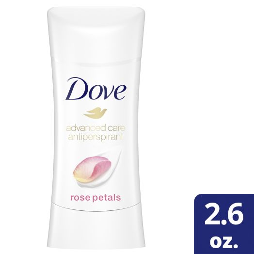 Dove Advanced Care Antiperspirant Deodorant Stick Rose Petals, 2.6 Oz.