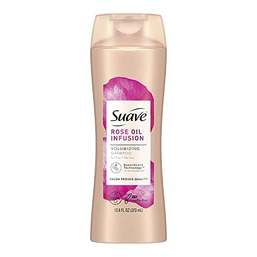Suave Professionals Shampoo For Fine to Flat Hair Rose Oil Infusion Volumizing Shampoo 12.6 oz