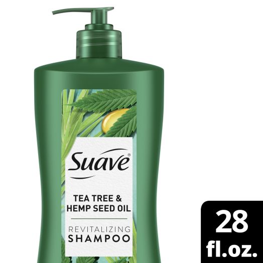 Suave Clarifying Shampoo Shampoo for Oily Hair Tea Tree Hemp Seed Oil Paraben Free Shampoo 28 oz