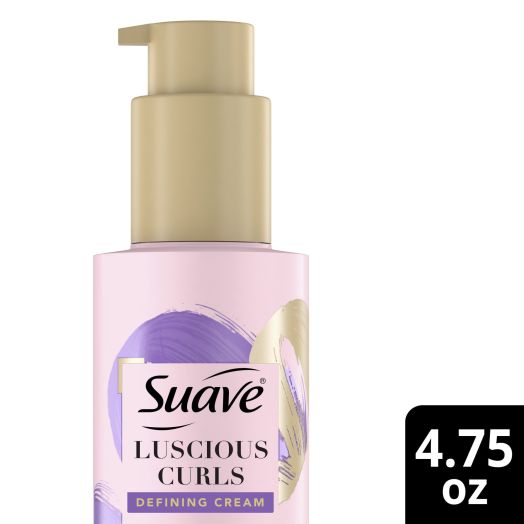 Suave Styling Curl Cream, Pink Luscious Curls Light Hold, with Amino Acid Complex, 4.75 oz