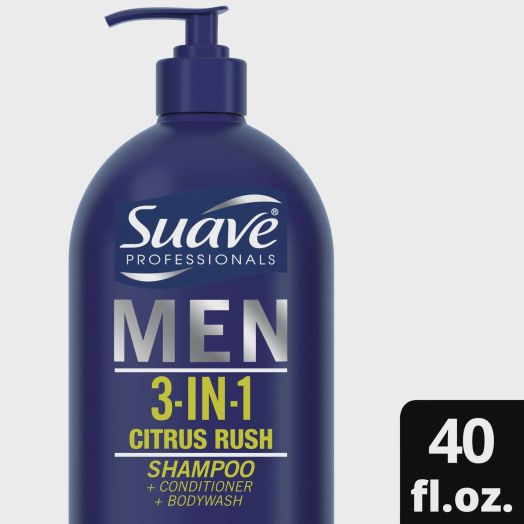 Suave Men 3 in 1 Shampoo Conditioner Bodywash Citrus Rush 40 oz