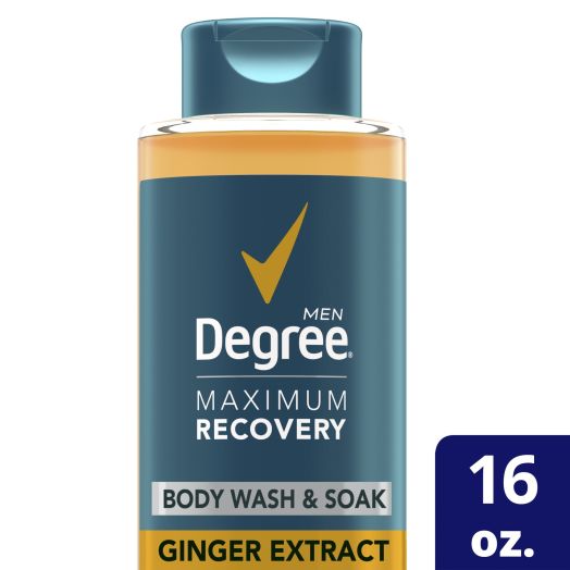 Degree Men Maximum Recovery Body Wash and Bath Soak Ginger Extract, 16 oz