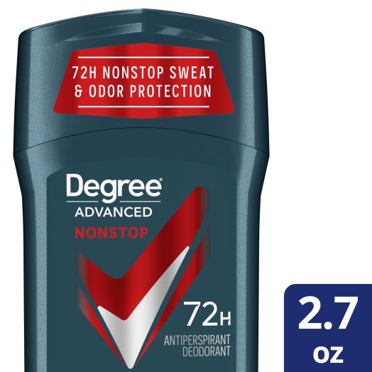 Degree Men Advanced Antiperspirant Deodorant Nonstop Deodorant For Men With MotionSense Technology 72-Hour Sweat and Odor Protection 2.7 OZ