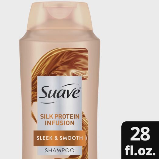 Suave Frizz Control Shampoo, Silk Protein Infusion Nourishing for Dry Hair, 28 oz