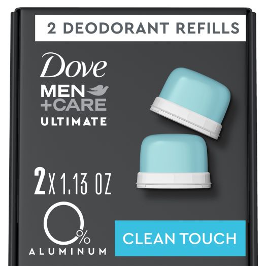 Dove Men+Care Ultimate Deodorant Refill Clean Touch 0% Aluminum 1.13 OZ 2 Count