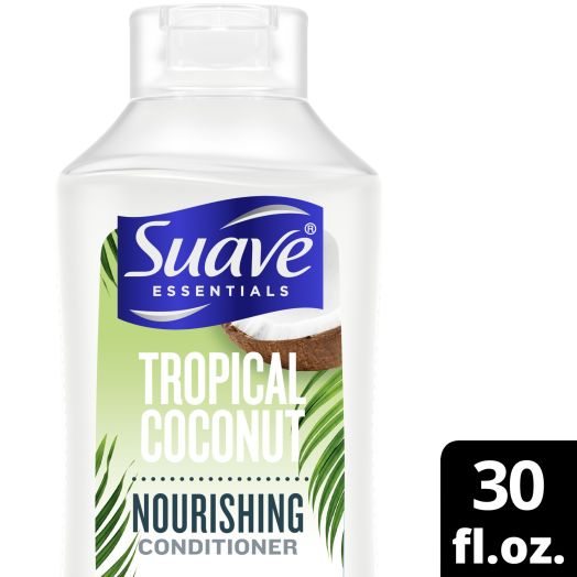 Suave Essentials Tropical Coconut Moisturizing nourishing Daily Conditioner with Aloe & Vitamin E, 30 fl oz