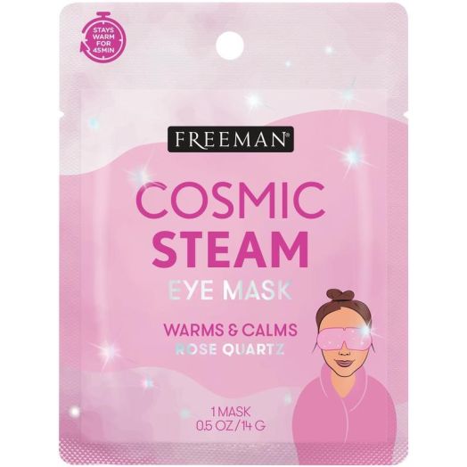 Freeman Cosmic Holographic Rose Quartz Steam Eye Mask, For Stress Relief, Energy Boosting, For Tired Puffy Eyes, 1 Count