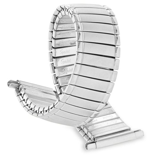 Speidel Men’s Stainless Steel Comfortable Stretch Watch Band, Silver Tone Replacement Strap,16-22mm, Straight End - No Clasp