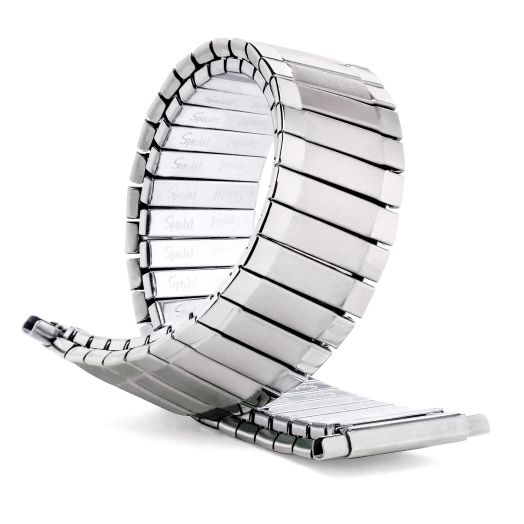 Speidel Men’s Twist-O-Flex XL Stainless Steel Stretch Metal Replacement Expansion Watch Band with Self-Adjusting Straight Ends for 16mm 17mm 18mm 19mm 20mm 21mm 22mm timepieces