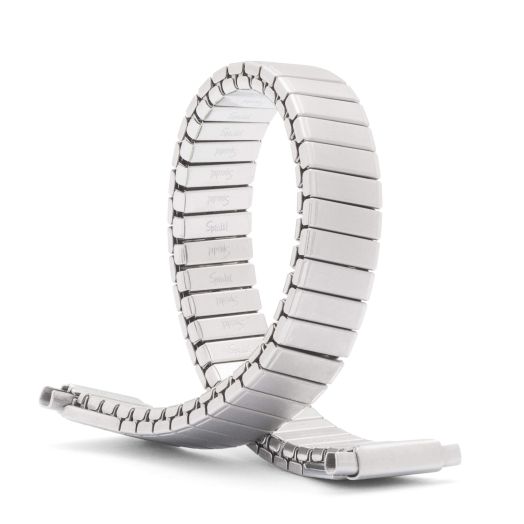 Speidel Ladies Twist-O-Flex Expansion Replacement Watch Band Silver Tone Straight End Tapered 11-14mm