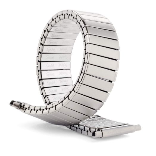 Speidel Men’s Twist-O-Flex XL Stainless Steel Stretch Metal Replacement Expansion Watch Band with Self-Adjusting Straight Ends for 16mm 17mm 18mm 19mm 20mm 21mm 22mm timepieces