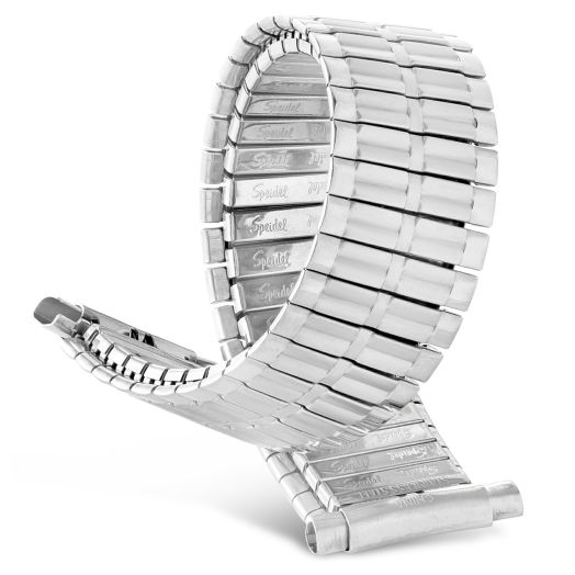 Speidel Men’s Stainless Steel Comfortable Stretch Watch Band Silver Tone Replacement Strap, 16-22mm, Straight End with No Clasp, Extra Long