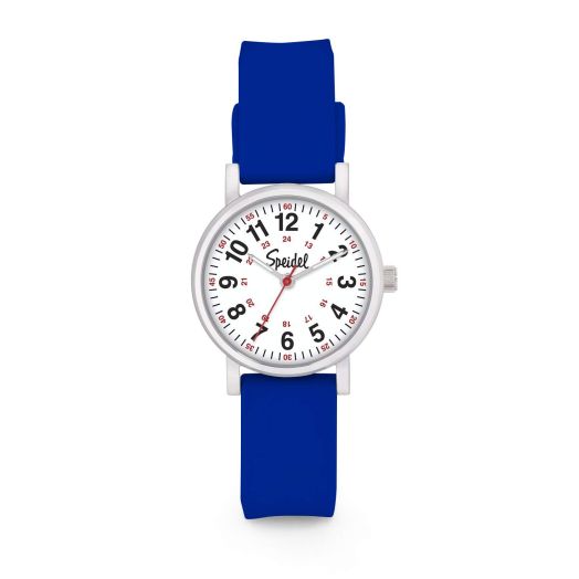 Speidel Scrub Petite Watch Made for Doctors, Nurses, EMT, Surgeons and Students w/Red Second Hand in Royal Blue