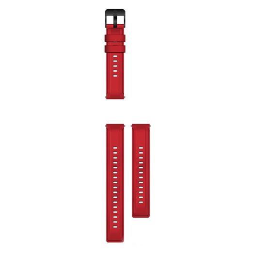 Speidel Sporty Silicone Scrub Watch ™ replacement watchband available in Red with Black Buckle 20mm