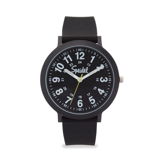 Speidel Eco Color Pop Recyclable Plastic Watch with 18mm Recyclable Silicone Strap - Black