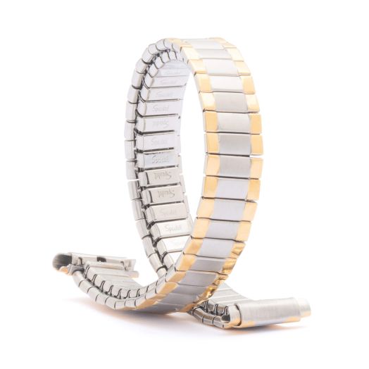 Speidel Ladies Twist-O-Flex Expansion Replacement Watch Band Dual Tone Curved End 10-14mm