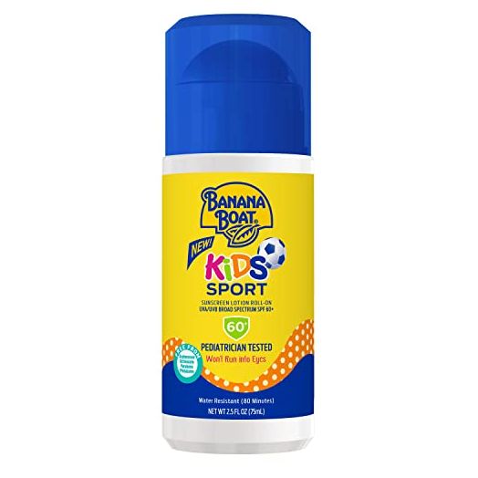Banana Boat Kids Sport Roll-On Sunscreen Lotion, Broad Spectrum SPF 60+, 2.5 oz.