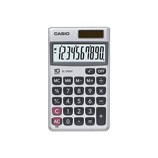Casio SL-310SV, Sloar Powered Standard Function Calculator