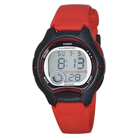 Casio Women's LW-200-4AVCF Classic Digital Display Quartz Red Watch