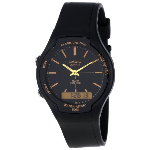 Casio Men's AW90H-9E Sport Multi-Function Black Dial Dual Time Watch