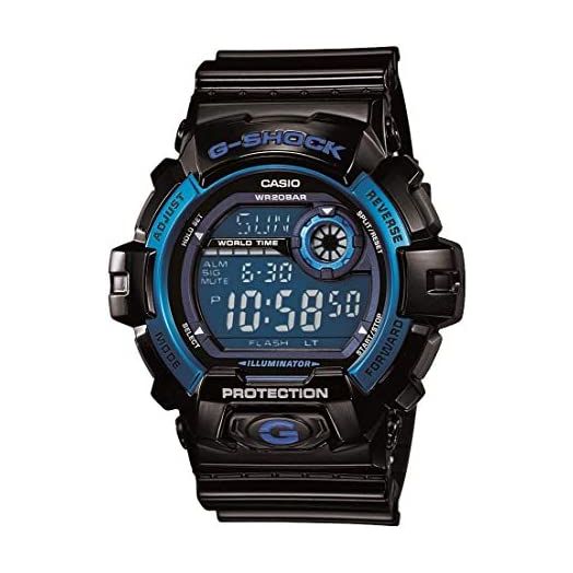 Casio Men's G8900A-1CR G-Shock Black and Blue Resin Digital Sport Watch